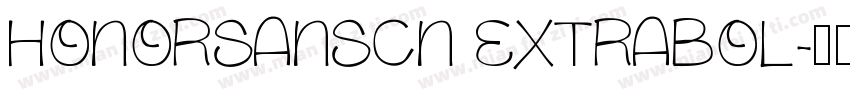 HONORSANSCN EXTRABOL字体转换
